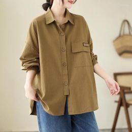 Women's Jackets Jacket Women Long Sleeve Coat Turn-down Collar Solid Colour Clothing Korean Fashion Casual Office Lady Spring Autumn