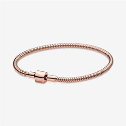 New Arrival 925 Sterling Silver Moments Barrel Clasp Snake Chain Bracelet Fit Authentic European Dangle Charm For Women Fashion DI280q