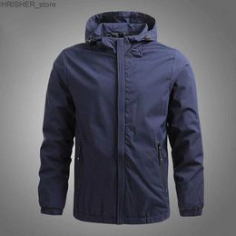 Tactical Jackets New US Hot Sale Mens Outdoor Hiking Army Jacket Men Autumn Military Tactical Hunting Fishing Waterproof Hooded Casual Jacket MenL231218