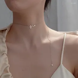 Pendant Necklaces Fashion Charm Moon Star Trendy Jewelry Choker Short Chain Pendants For Women Girls Collier Wholesale