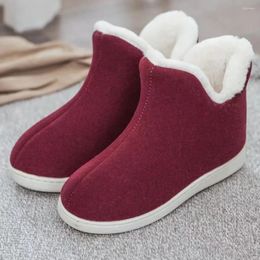 Slippers Women Plush Home Ladies Indoor High Top Shoes Flat Slipper Woman Winter Cotton House