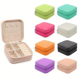 Small Jewelry Box, Travel Portable Jewelry Case For Ring, Pendant, Earring, Necklace, Bracelet Organizer Storage Holder Boxes, Gifts Box For Girls And Women