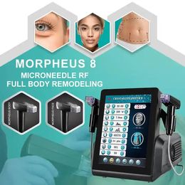 Dual Handles Morphues 8 Micro Needle Crystallite Depth 8 Golden RF Fractional stretch marks wrinkle removal Face Lifting Gold Radio Frequency beauty equipment
