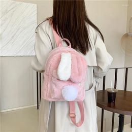 School Bags Plush Backpacks For Women Mini Fluffy Shoulders Bag Doll Knapsack Y2K Packbag Furry Rucksack Cute Fur Mochila Kpop