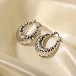 Hoop Earrings Silver Croissant Twisted Round Chunky 925 Sterling Post Huggies For Women