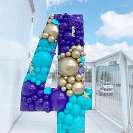 Party Decoration 73/100cm Mosaic Frame Balloons Stand DIY Birthday Number Filling Box Kids Adults Anniversary Decor