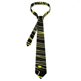 Bow Ties Shallow Water Tie Yellow Spiral Print Graphic Neck Cool Fashion Collar For Men Business Necktie Accessories