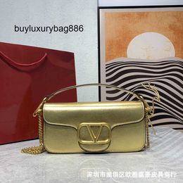 Women Handbag v Fashionable New High-end Armpit Bag Small Square Leather Chain Women's Diagonal Mobile Phone