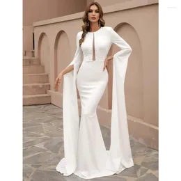 Casual Dresses Elegant Women Corset Party Evening Dress Y2K Sexy Fashion Long Sleeve O Neck High Waist Host Guest Mermaid Floor Length