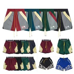 Shorts designer men rhude shorts summer fashion street hot quick drying swimwear printed embroidery womens beach pants top luxury sports