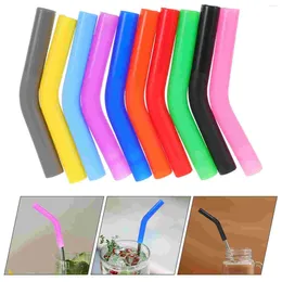 Disposable Cups Straws 10 Pcs Silicone Tips For Stainless Steel Mouth Drinking Covers Silica Gel Metal