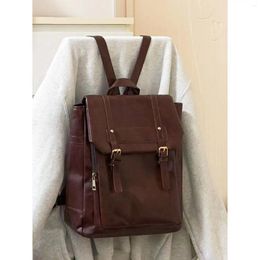 School Bags Miyagawa Japanese JK Uniform Style Backpack Women 2023 Autumn Vintage Brown Bag College Student Classroom Backpacks