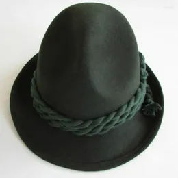 Berets X063 Wool Fedora Hats Woolen Rope Decoration Fedoras Caps Womens Fascinator