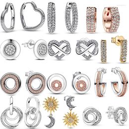 Stud Earrings Earring 925 Sterling Silver Heart Hoop Women Star Butterfly For Jewelry
