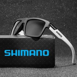 Sunglasses Shimano Polarized Sunglasses Men's Driving Shades Male Cycling Camping Hiking Fishing Classic Sun Glasses UV400 EyewearingL231218