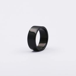 Wedding Rings Black Onyx Plain Band Rings For Men 231218