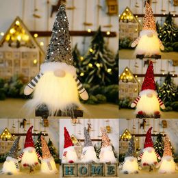 New Christmas Toy Supplies Gnome Christmas Faceless Doll Merry Christmas Glowing Decorations for Home 2023 Christmas Ornament Xmas Navidad Noel Gifts Kids