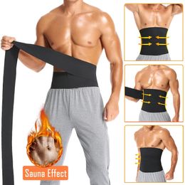 Waist Tummy Shaper Slimming Body Shaper Waist Trainer Wrap Men Tummy Control Corset Neoprene Fat Burn Weight Loss Sauna Sweat Belt 231216