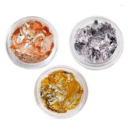 Nail Art Decorations Foil Glitter Flakes Gold Silver Rose Paper Drop