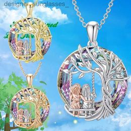 Pendant Necklaces Tree of Life Pendant Crystal Necklace Sister Partner Surprise Gift Necklace Charm Jewellery Accessories Birtay Anniversary GiftL231218