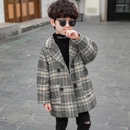 Jackets Boys Woollen Coats Plus Thicken 2024 Cool Warm Velvet Winter Autumn Cotton Tracksuit Sport Children's Clothing