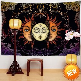 1pc Sun And Moon Tapestry Tapestry Wall Hanging Wall Decoration Room Decoration Free Installation PackageHome Decoration