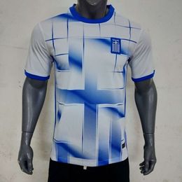 23 24 Greece MASOURAS Mens Soccer Jerseys home FORTOUNIS BAKASETAS MANTALOS PELKAS TZAVELLAS Blue and White Football Shirts Uniforms