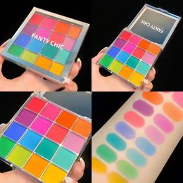 Eye Shadow 16 Colour Rainbow Eyeshadow Plate Waterproof Shimmer Easy To Wear Pearlescent Matte Fine Flashing Colourful Makeup Tools 231216