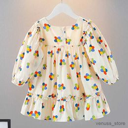 Girl's Dresses Baby Kids Floral Dresses for Girls Party Dress Casual Outfits Teenagers Clothes Children Costumes Spring Autumn 2 6 7 8 10 Years