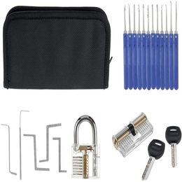18 Transparent Locksmith Tools Practice Lock Kit With Broken Key Extractor Wrench Tool Removing Hooks Hardware Lock Picks Locksmit311i