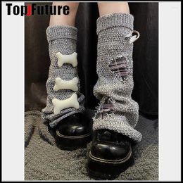 Women Socks Y2K Girl Worn To A Frazzle Japanese Harajuku Gothic Lolita Girls Sweet Cosplay Warmer Foot