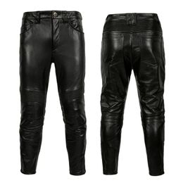 Womens Pants Capris Protectors Motorcycle Real Cowhide Men Leather Trousers Fashion Motor Riding Autumn 231218