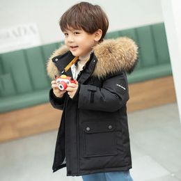 Down Coat Children Winter Jacket Boy toddler girl clothes Thick Warm Hooded faux fur Kids Parka spring Teen clothing Outerwear 231218