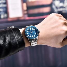 PAGANI DESIGN Men Watch 42mm Top Brand Stainless Steel Automatic Mechanical Watch Sapphire Glass Watch Reloj Hombre