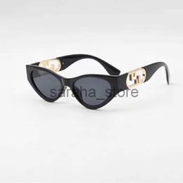 Sunglasses INS New Original Cat Eye Sunglasses Ladies Sexy High Quality Luxury Fashion Sun Glasses for Women Girls Metal Hollow Shade UV400 J231218