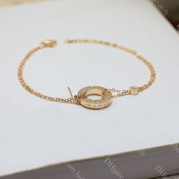 Gold Bracelet Women Designer Charm Bracelet High Quality 925 Sliver Chain Bracelet Ladies Luxury Wedding Jewellery 3 Colours Valentine Gift With Box