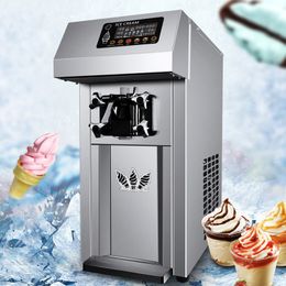 Soft Ice Cream Machine Commercial Ice Cream Maker One Flavors Sweet Cone Vending Machine 1200W