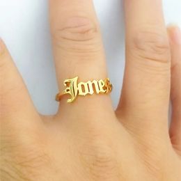 Wedding Rings Handmade Custom Old English Name Rings Women Men Jewelry Adjustable Anillos Mujer Personalized Wedding Gift Rings For Her 231218