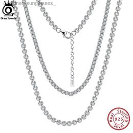 Pendant Necklaces ORSA JEWELS Solid 925 Sterling Silver Women Men Tennis Choker Chain Round Cut Cubic Zirconia Tennis Chain Necklace Jewellery SC45L231218