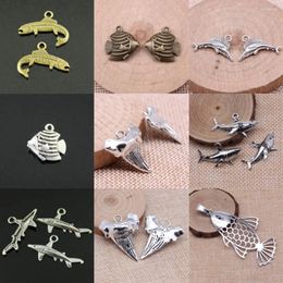 Charms Vintage Fish Phone Pendant Jewellery Making Supplies