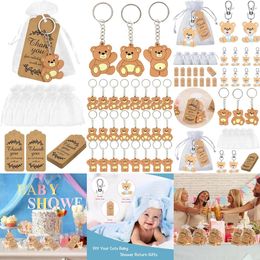 New Christmas Toy Supplies 50Set Baby Shower Gifts for Guests Keychain with Organza Bag 20pcs Wedding Souvenars for Guests Girl Boy Birthday Party Supplies