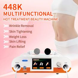 Fever Master CAP RES RF 448Khz Tecar Therapy Pain Relief Machine Diathermy Face Lift Wrinkle Reduce Visceral Fat Remover for Immunity Improve