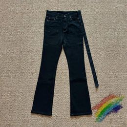 Men's Jeans Batik Washed Flared Pants For Men Women 1:1 Quality Drawstring Oversize Denim Trouser