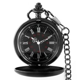 Pocket Watches Classic Fashion 37CM Fob Chain Smooth Steel Polish Quartz Watch Mens Pendant Clock Women 231216