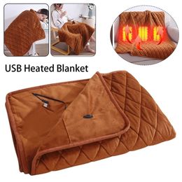 Electric Blanket Electric Heated Blanket Winter Large Warm Blanket Wearable 5V USB Powered By Bed Warmer Blanket Body Heater Washable 231216