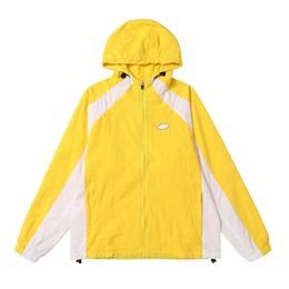 Mens Jackets Bomber Spliced Womens Windproof Summer Trend Street Style Sports Breathable Trench Coat