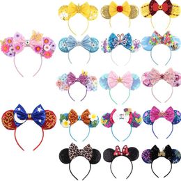 Hair Accessories 2023 Mouse Ears Headband Girls Sequins Bows Charactor For Women Festival Hairband Party