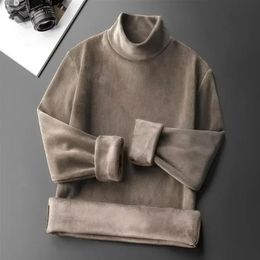 Men's Thermal Underwear Thermo Slim Thermal Thickened Base Clothes Underwear Pullover Autumn Tops Long T-shirt Tee Men Winter Fleece Bottom Warm Sleeve 231218