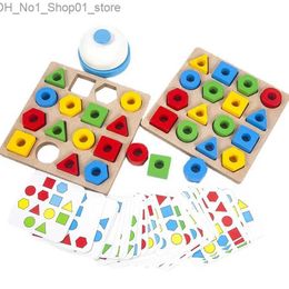 Sorting Nesting Stacking toys Montessori Toys Wooden Shape Colour Matching Board Game Puzzle Parent-Child Learning Educational for Children Boys Girl Q231218