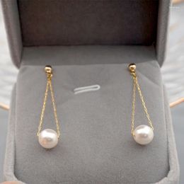Dangle Earrings Fashion Natural Pearl Jewellery Pendant For Women 2023 High Quality Korean Anniversary Gift